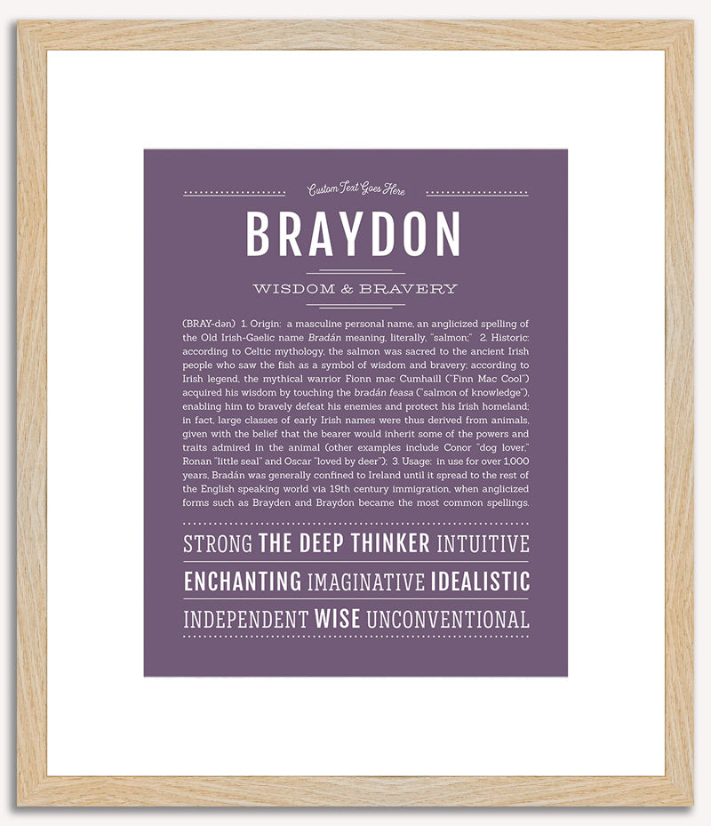 Braydon | Name Art Print