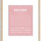 Braydon | Name Art Print