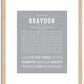 Braydon | Name Art Print