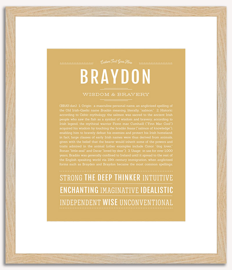 Braydon | Name Art Print