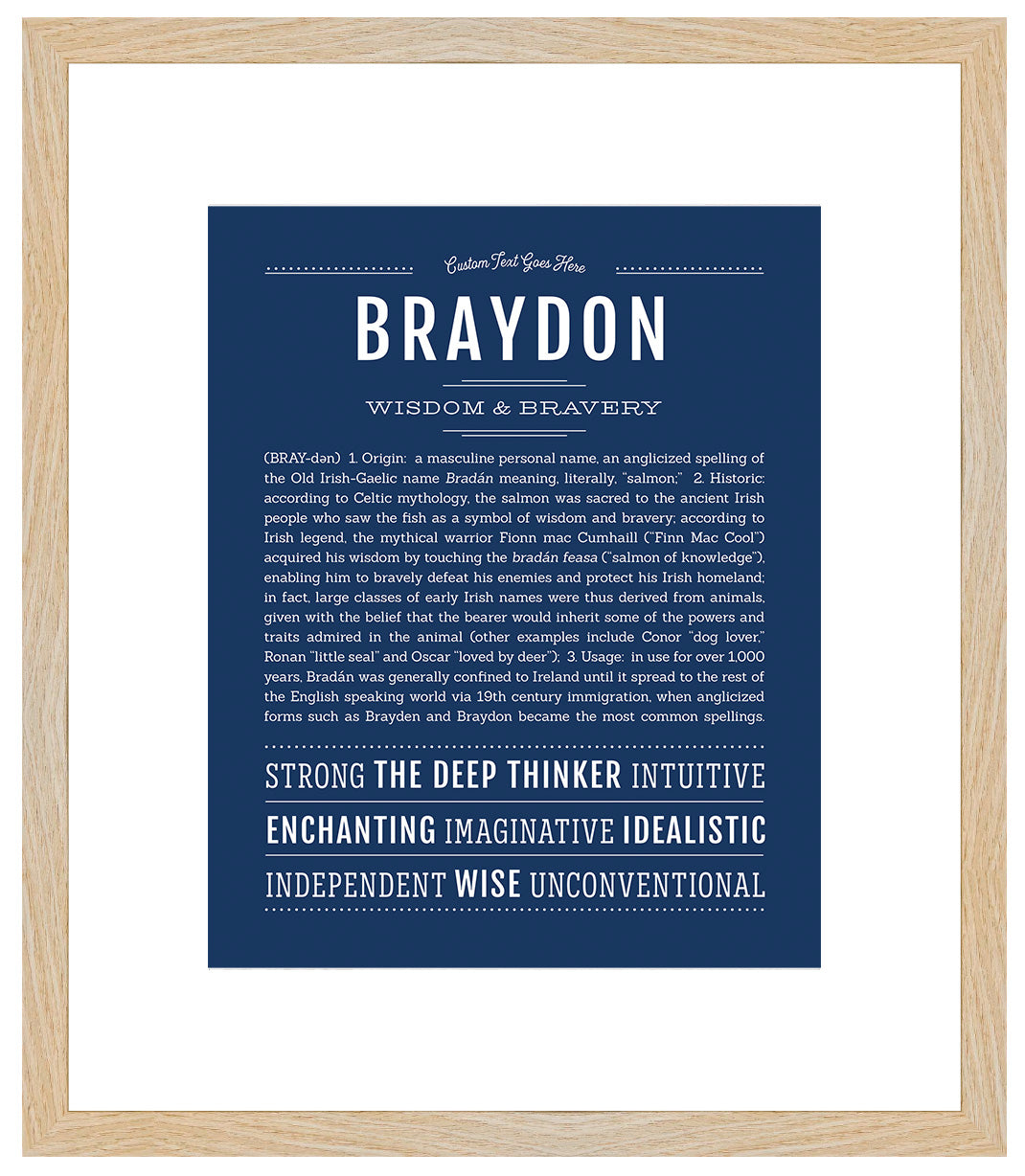 Braydon | Name Art Print