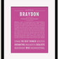 Frame Options | Dark Pink | Black Frame, Matted