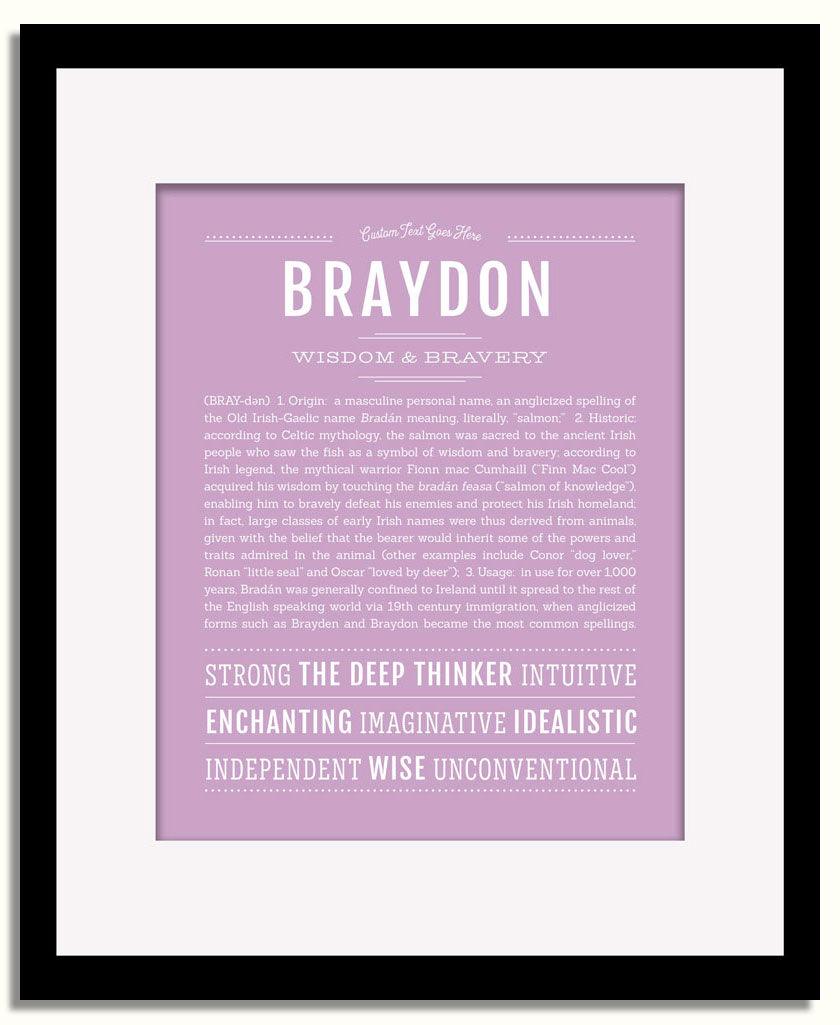 Frame Options | Lilac | Black Frame, Matted