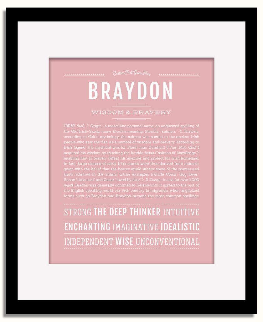 Frame Options | Dusty Rose | Black Frame, Matted