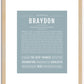 Braydon | Name Art Print