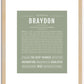 Braydon | Name Art Print