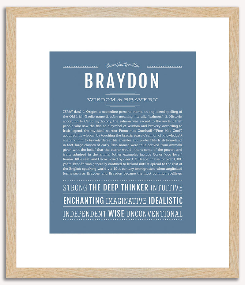 Braydon | Name Art Print