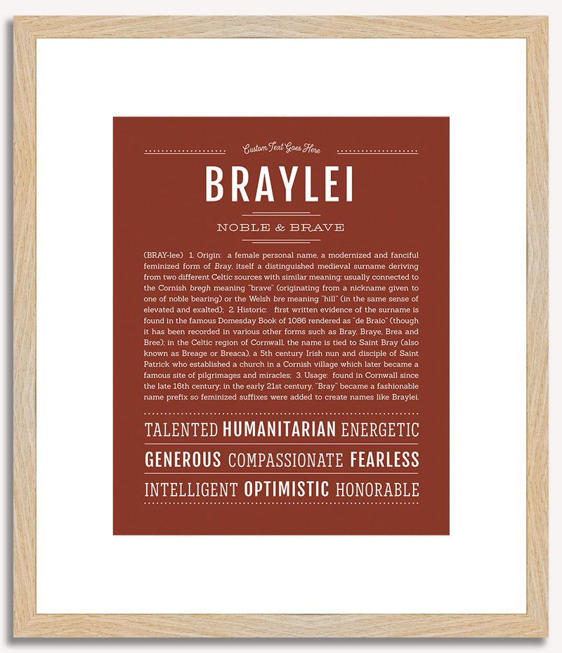 Braylei | Name Art Print