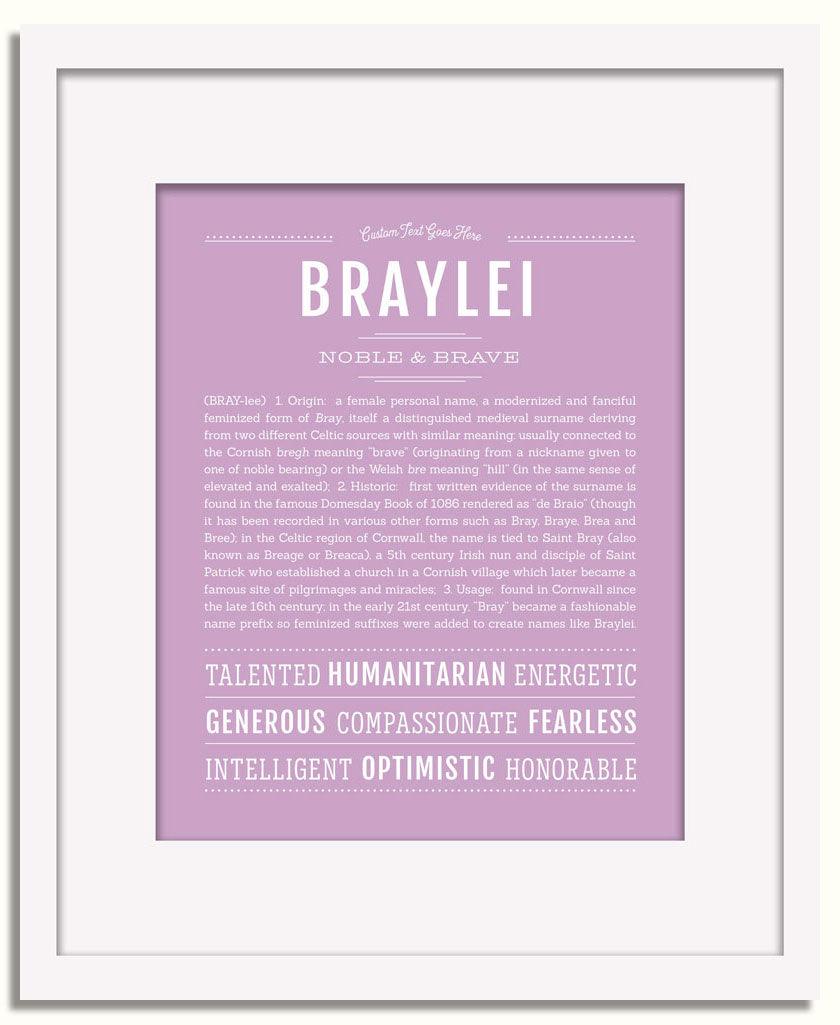 Frame Options | Lilac | White Frame, Matted