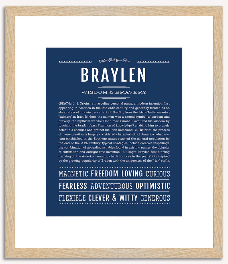 Braylen | Name Art Print