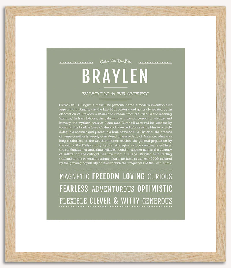 Braylen | Name Art Print