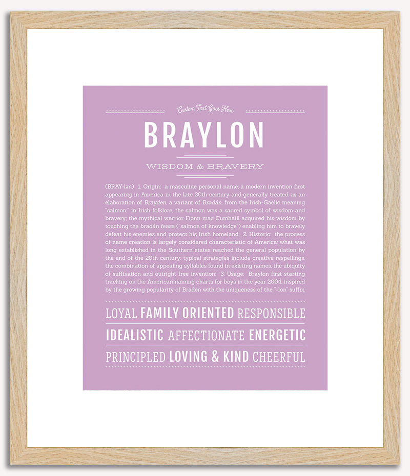 Braylon | Name Art Print