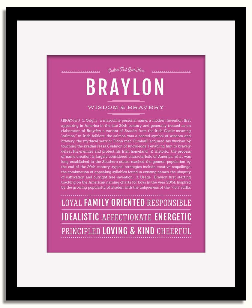 Frame Options | Dark Pink | Black Frame, Matted