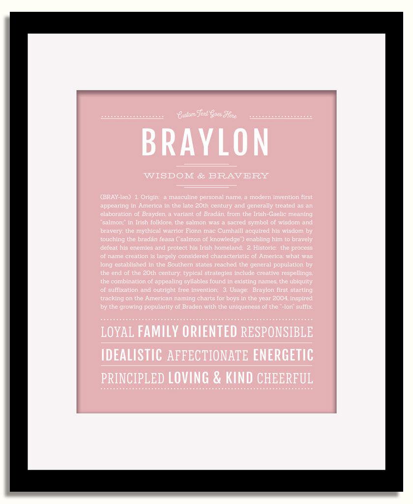 Frame Options | Dusty Rose | Black Frame, Matted