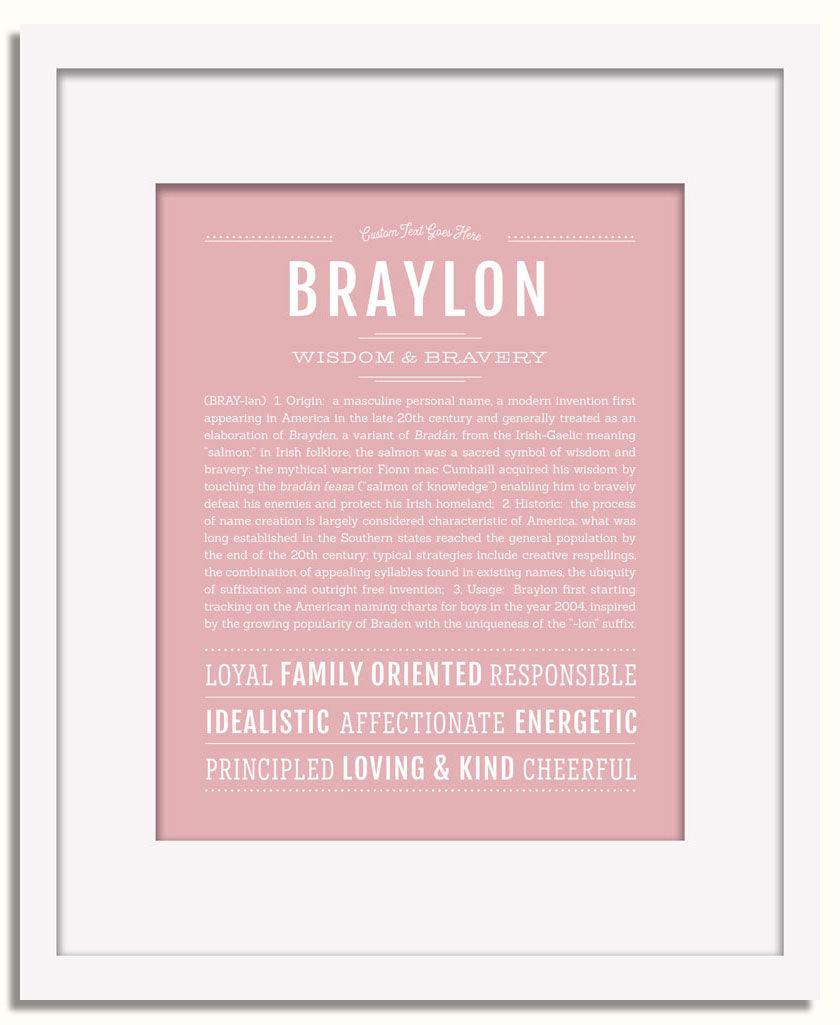 Frame Options | Dusty Rose | White Frame, Matted