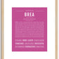 Brea | Name Art Print