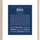 Brea | Name Art Print