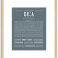 Brea | Name Art Print