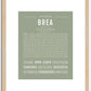 Brea | Name Art Print