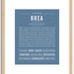 Brea | Name Art Print