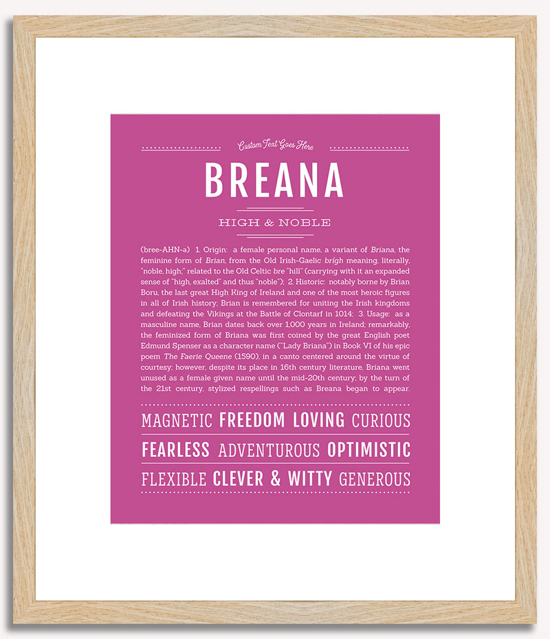 Breana | Name Art Print