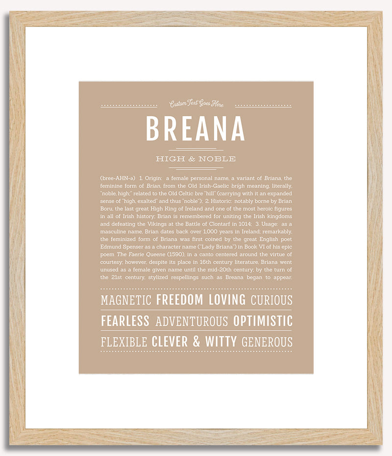 Breana | Name Art Print