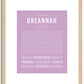 Breannah | Name Art Print