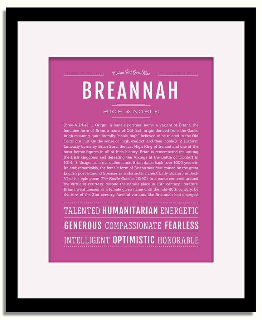 Frame Options | Dark Pink | Black Frame, Matted