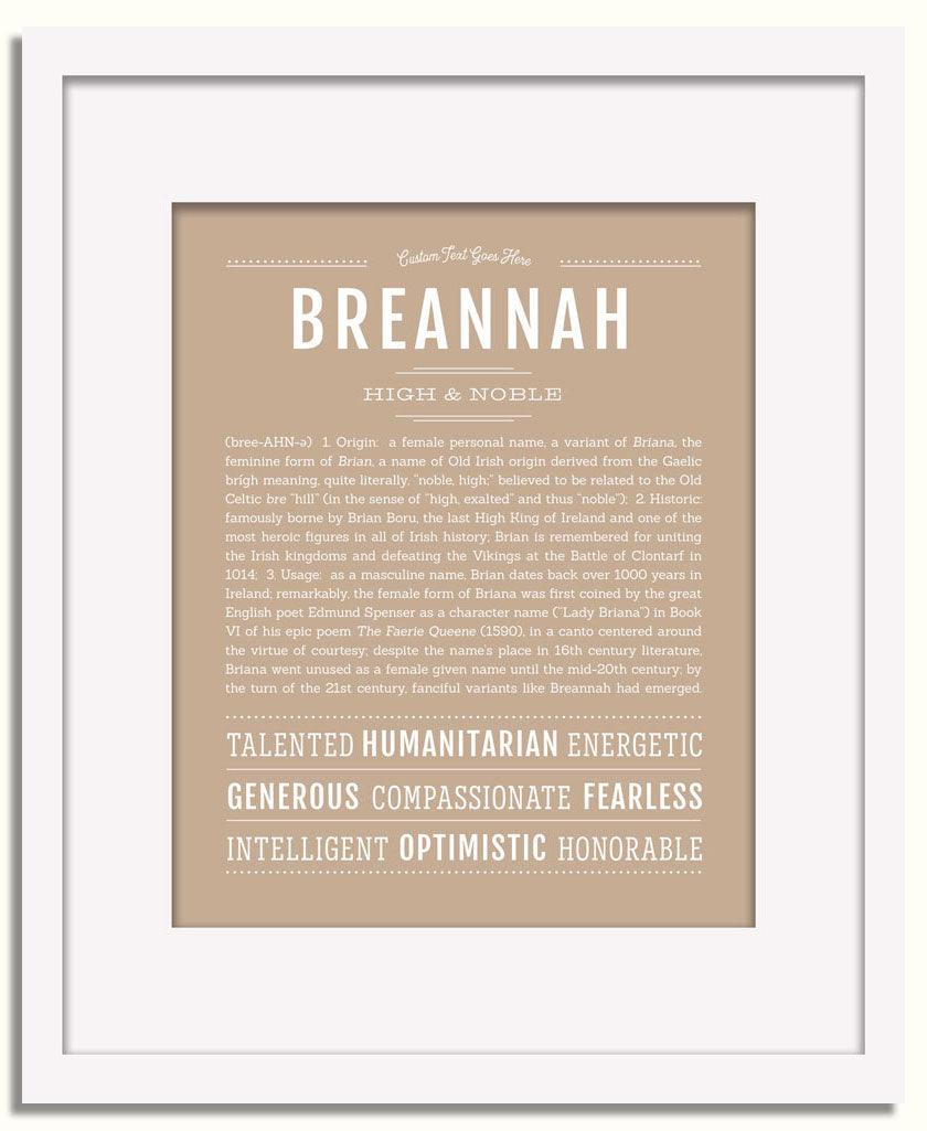 Frame Options | Tan | White Frame, Matted