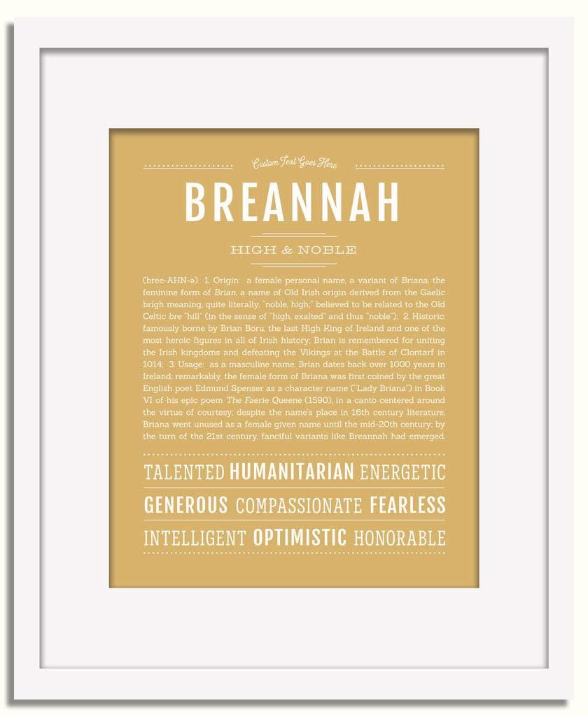 Frame Options | Matte Gold | White Frame, Matted