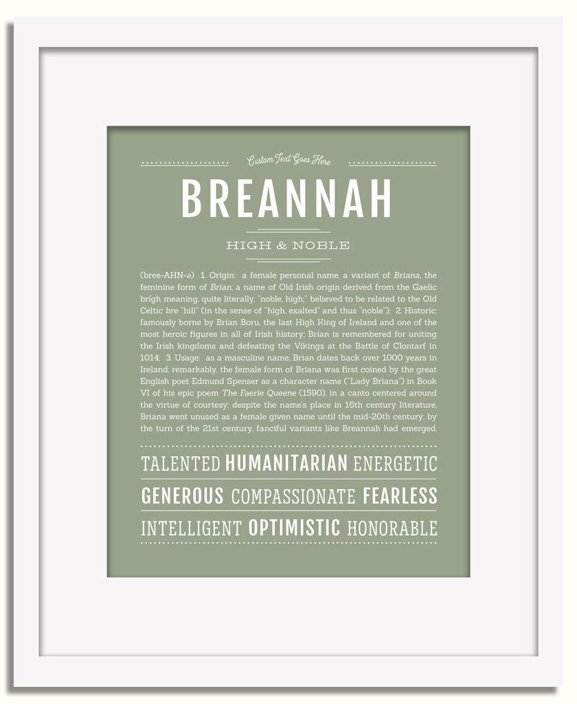 Frame Options | Sage | White Frame, Matted