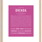 Brenda | Name Art Print