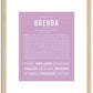 Brenda | Name Art Print