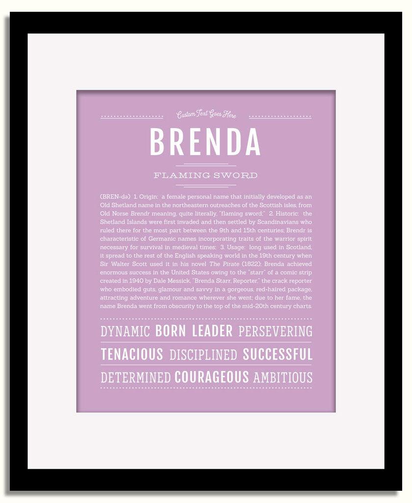 Frame Options | Lilac | Black Frame, Matted