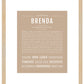 Brenda | Name Art Print