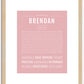 Brendan | Name Art Print