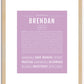 Brendan | Name Art Print