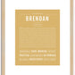 Brendan | Name Art Print