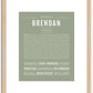 Brendan | Name Art Print