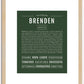 Brenden | Name Art Print