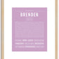 Brenden | Name Art Print