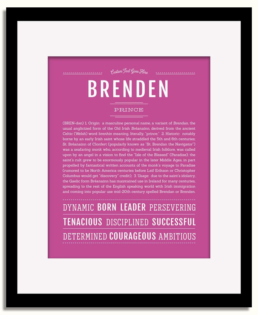 Frame Options | Dark Pink | Black Frame, Matted