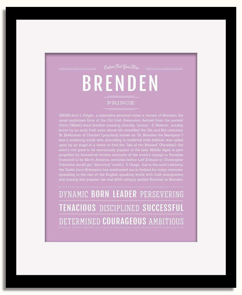 Frame Options | Lilac | Black Frame, Matted