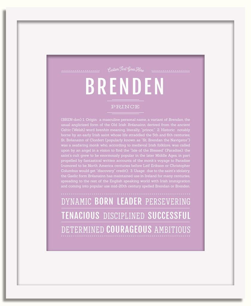 Frame Options | Lilac | White Frame, Matted