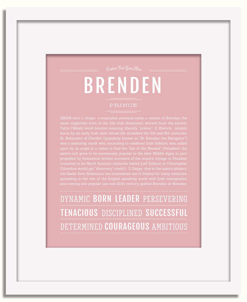 Frame Options | Dusty Rose | White Frame, Matted