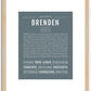 Brenden | Name Art Print