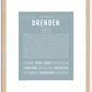 Brenden | Name Art Print