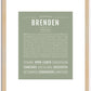 Brenden | Name Art Print