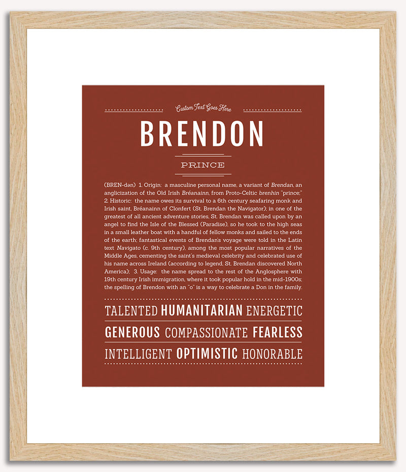 Brendon | Name Art Print