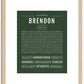 Brendon | Name Art Print